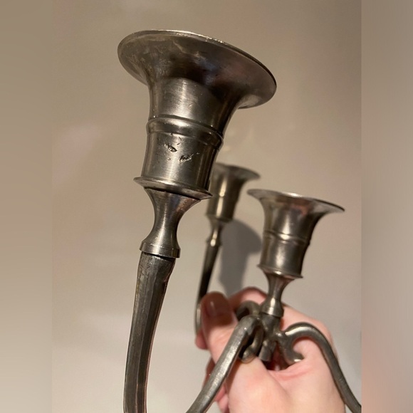 Vintage silver 4 candle holder candelabra holiday decor - Picture 10 of 16